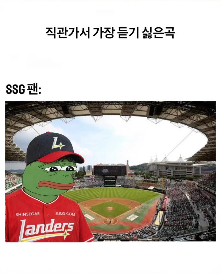 tteolgong_sam 게시물 이미지: 직관가서 가장 듣기 싫은곡

#ssg랜더스 #nc다이노스 #kt위즈 #키움히어로즈 #공감