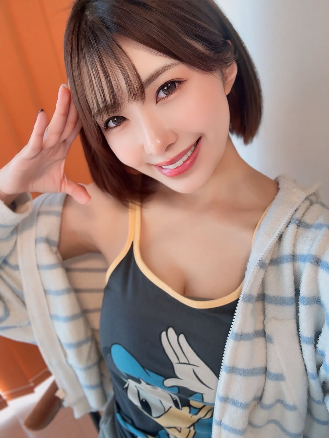 Photo by つばさ 舞❤️‍🔥 on April 22, 2026. May be an image of one or more people, hair, sleepwear, bath robe, top and text.