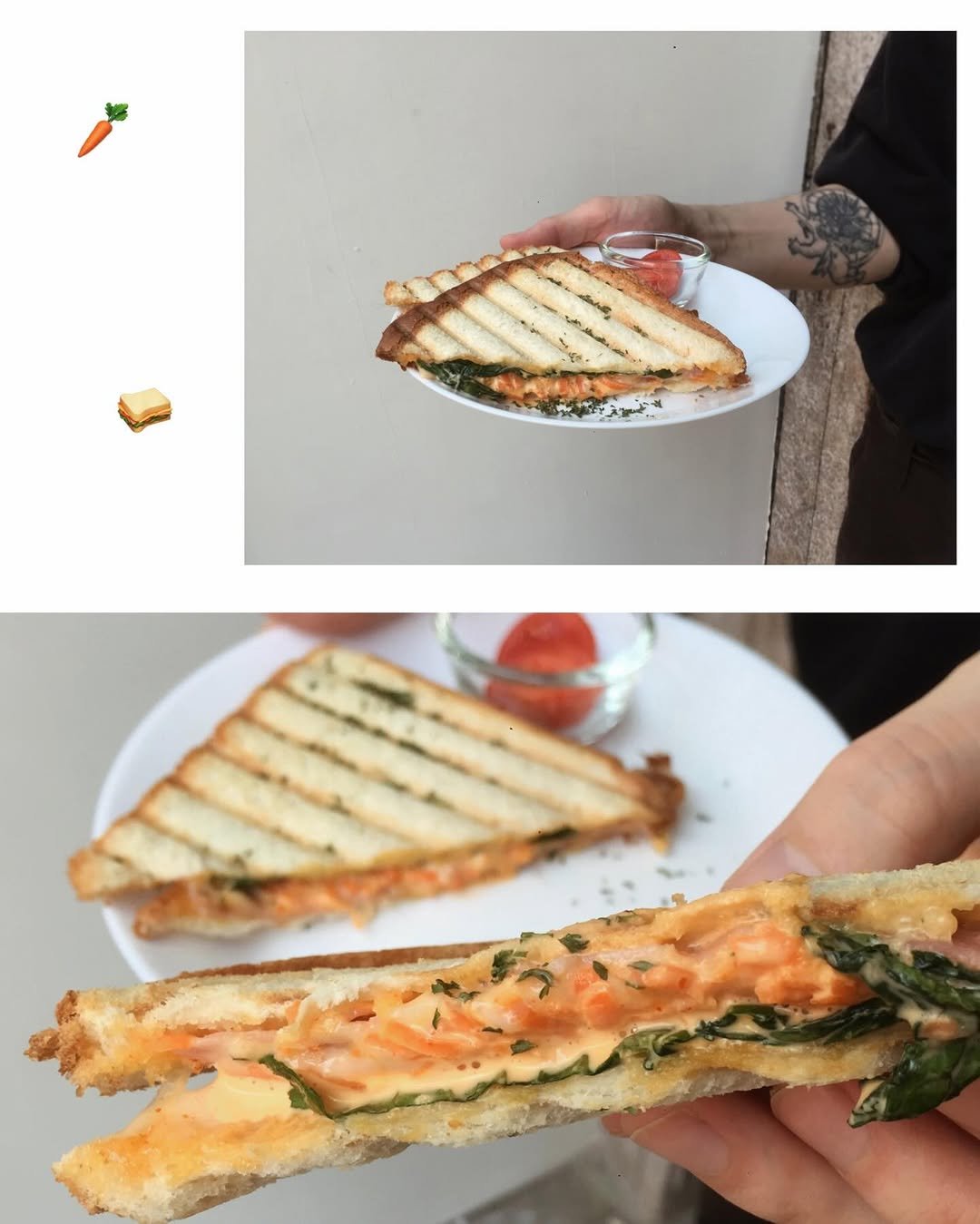 tumcoffeehouse 게시물 이미지: 매콤 당근 파니니🥕
매콤하고 고소한 소스에 버무린 당근과 햄, 치즈, 로메인이...
