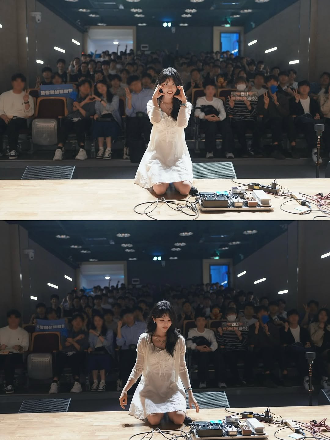 tungtreamer 게시물 이미지: 애가 얼마나 떨던지 늦어서 의상도 안챙기고 기타도 안챙기고 츄리닝 입고 춤출뻔했잖아...