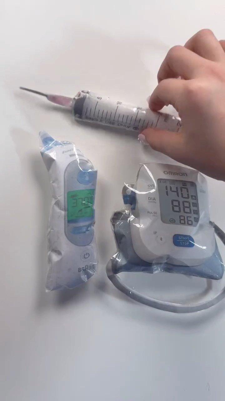 twoarmzzang 게시물 이미지: 간호사 용품으로 종이 스퀴시 만들기 asmr