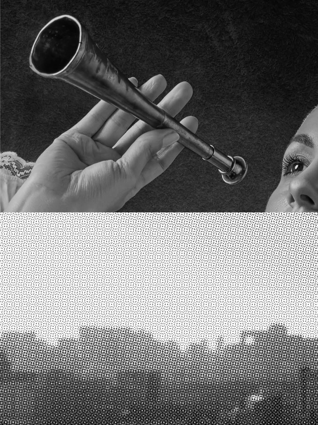 Photo by Yoo Elly on December 31, 2025. May be a black-and-white image of trumpet, clarinet, saxophone, horn and text.