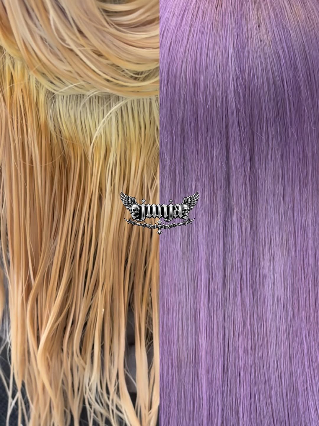 Photo shared by 우아한헤어 준자 on March 27, 2026 tagging @uahan_hair. May be an image of one or more people, blonde hair, long hair and text.