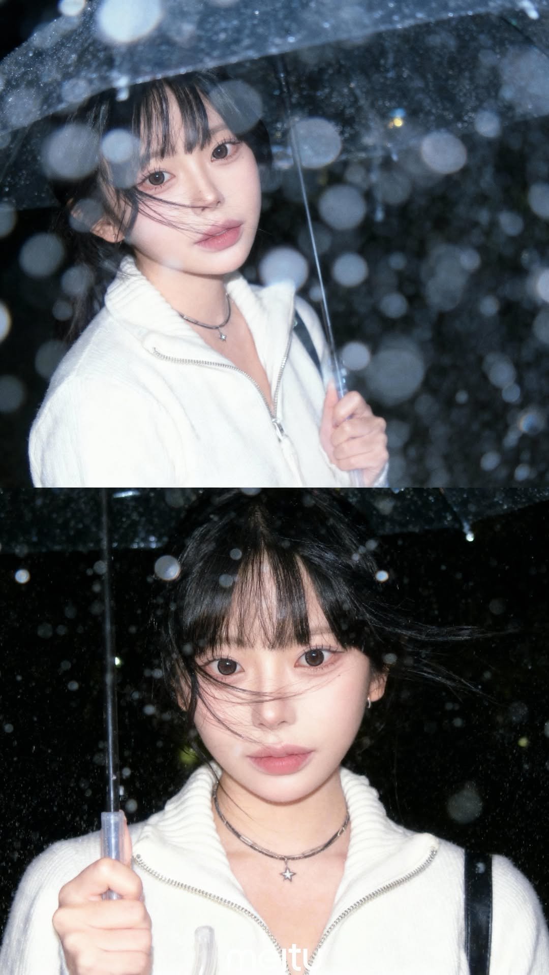 ub_dubi 게시물 이미지: 비오는날 감성샷은 🌨️
메이투 앱 → AI 효과 → AI 아트 → 비 속...