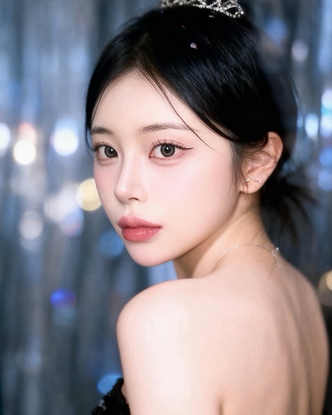 Photo shared by 유빈 on December 29, 2025 tagging @meitu.kr. May be a closeup of one or more people, makeup, hair and text.