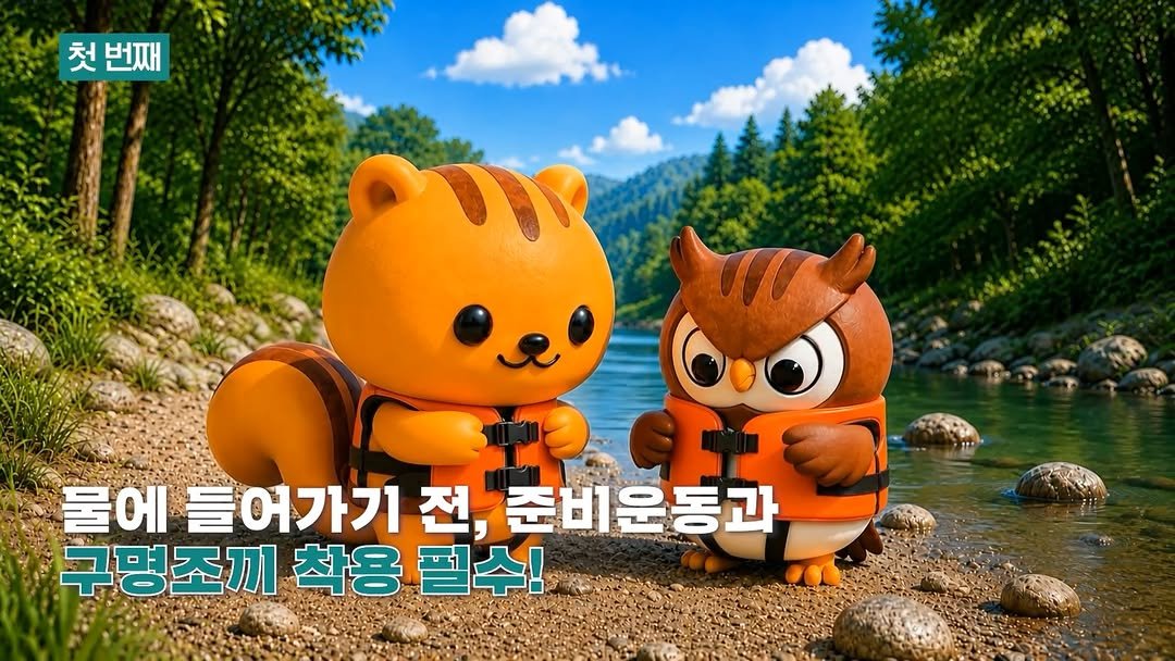 ulsancity 게시물 이미지: 다행이가 알려주는 물놀이 안전수칙, 꼭 기억하세요! 🦭

안전을 지키는 다람쥐...