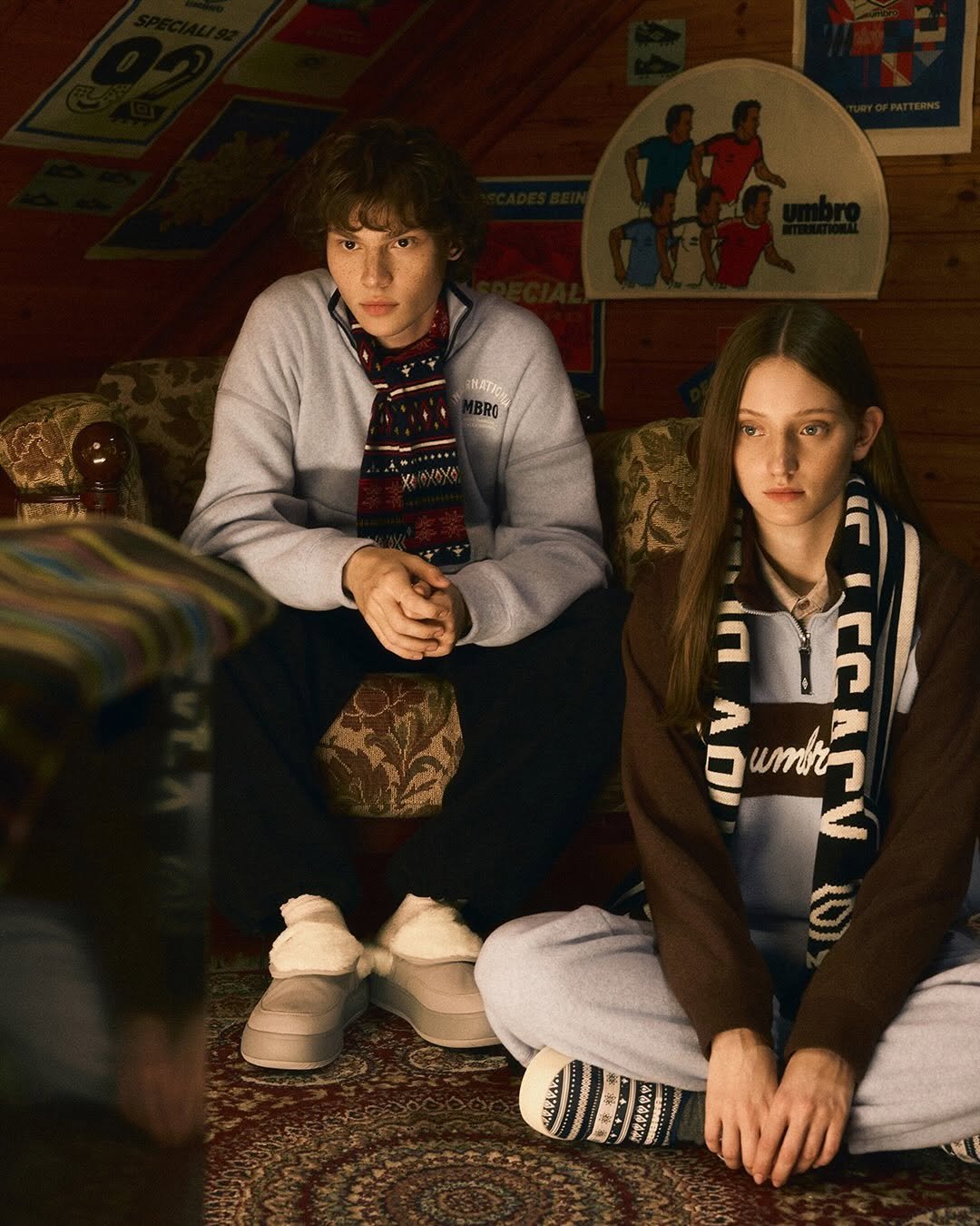 Photo by 엄브로 코리아 on December 18, 2025. May be an image of poster, sweater and text.