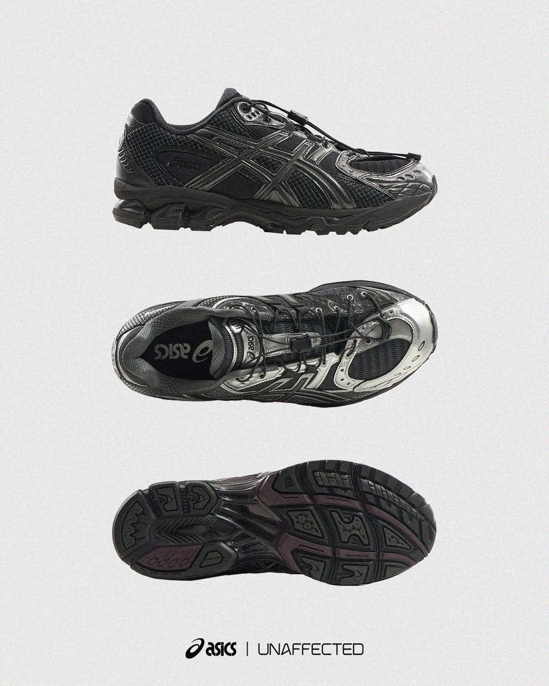 Photo shared by UNAFFECTED® on November 05, 2025 tagging @asics_sportstyle_kr, @fr8ight, and @asicskr. May be an image of shoes and text.