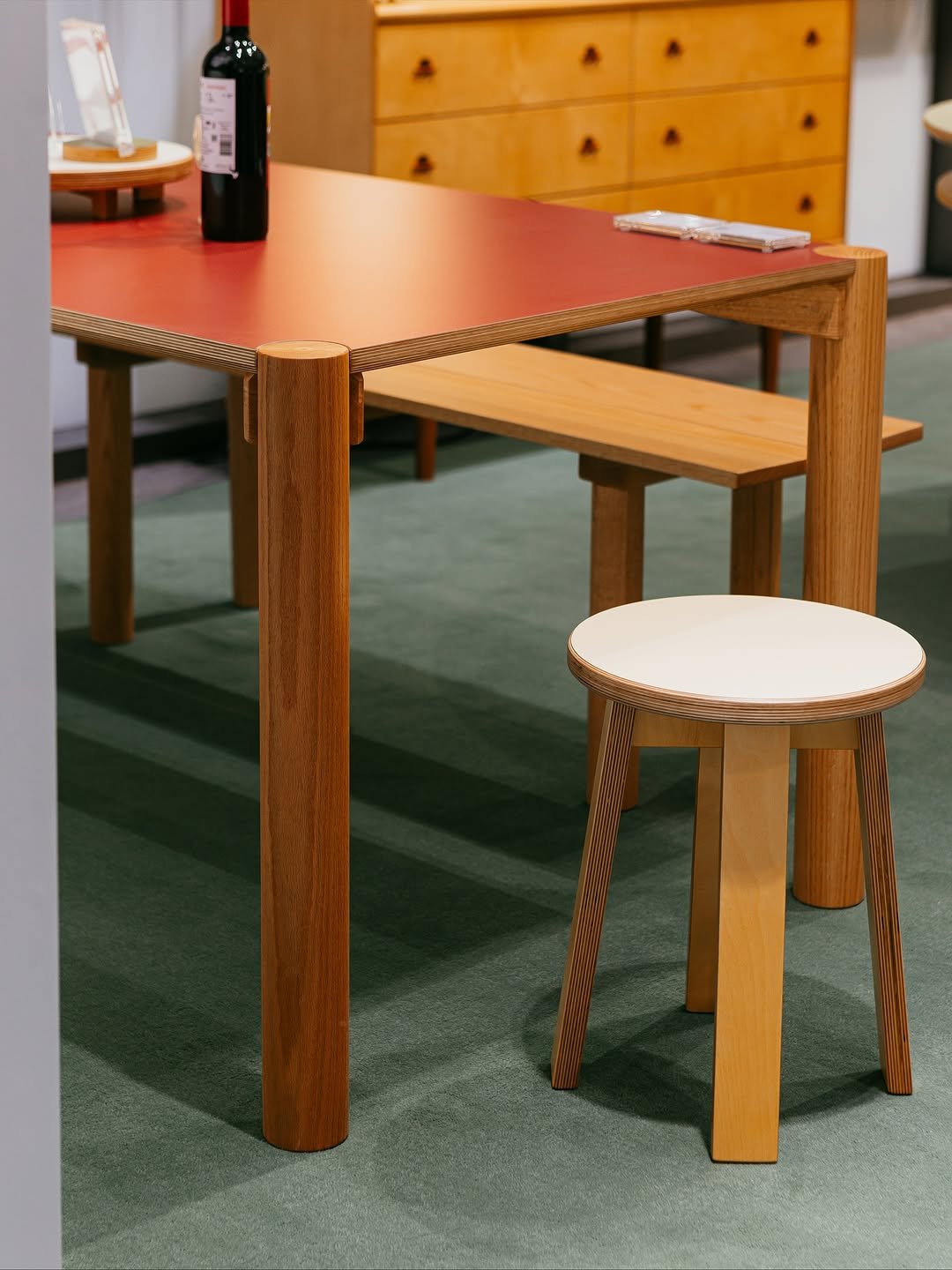 Photo shared by 언커먼하우스 UNCOMMON HOUSE on November 13, 2025 tagging @uncommonhouse. May be an image of table, footstool, dining table and text.