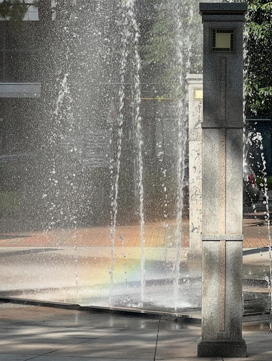 Photo by 김희수 on July 15, 2025. May be an image of sprinkler, fountain and text.