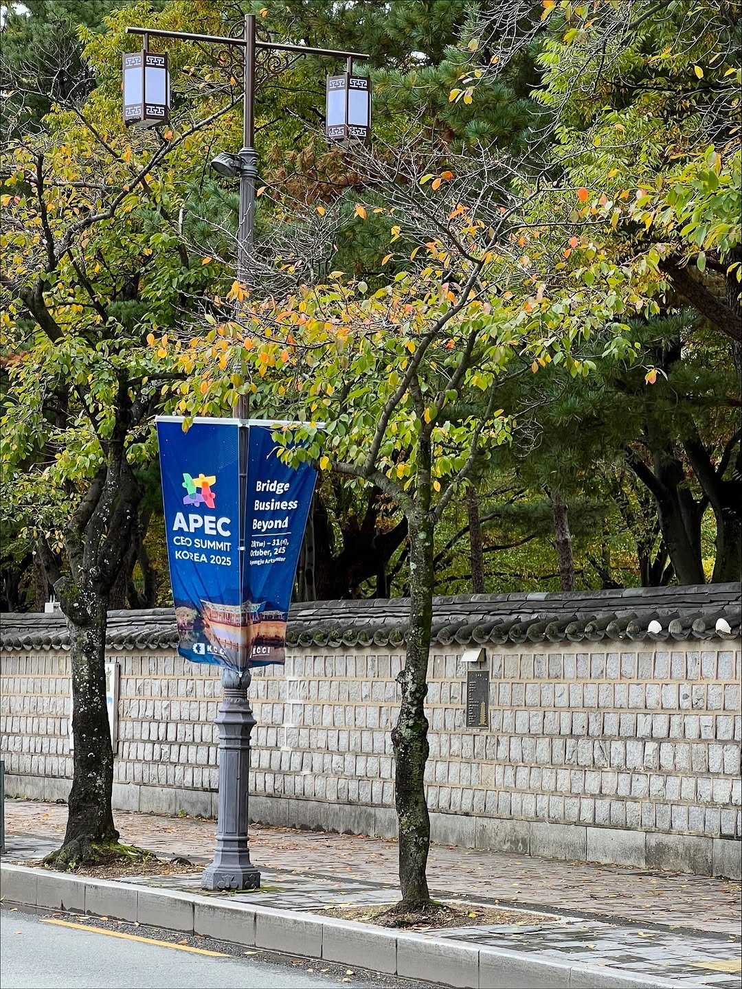 Photo by 김희수 on October 28, 2025. May be an image of parking meter, street, lamppost, curb and text.