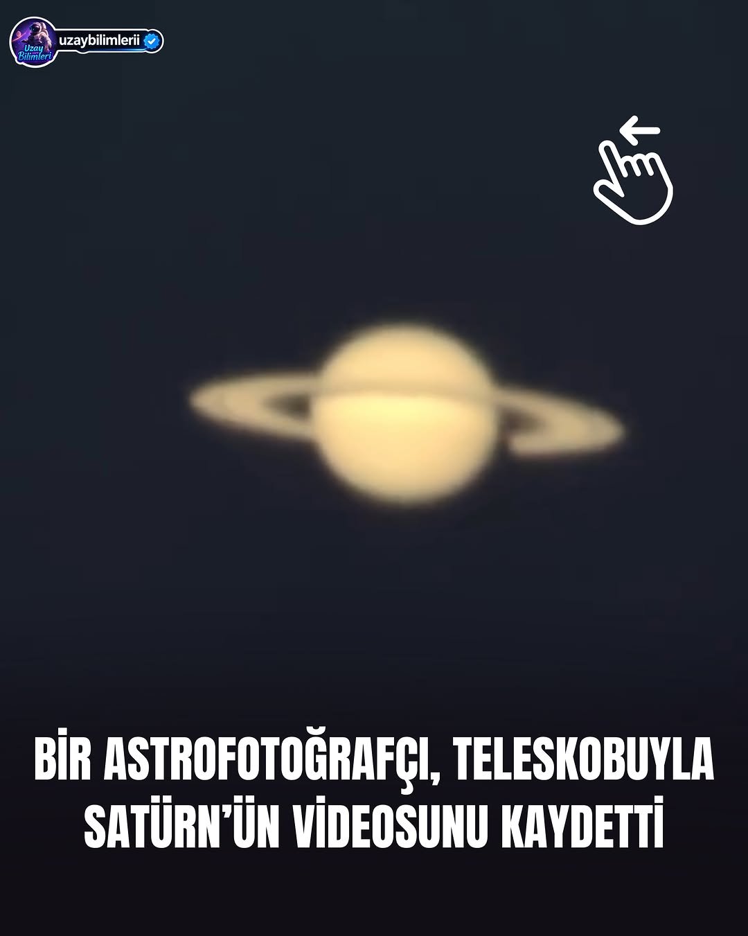 uzaybilimlerii 게시물 이미지: Bir astrofotoğrafçı, teleskobuyla Satürn’ü...