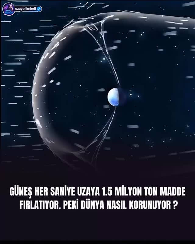 uzaybilimlerii 게시물 이미지: Güneş, sürekli olarak uzaya yüklü parçacıklar...