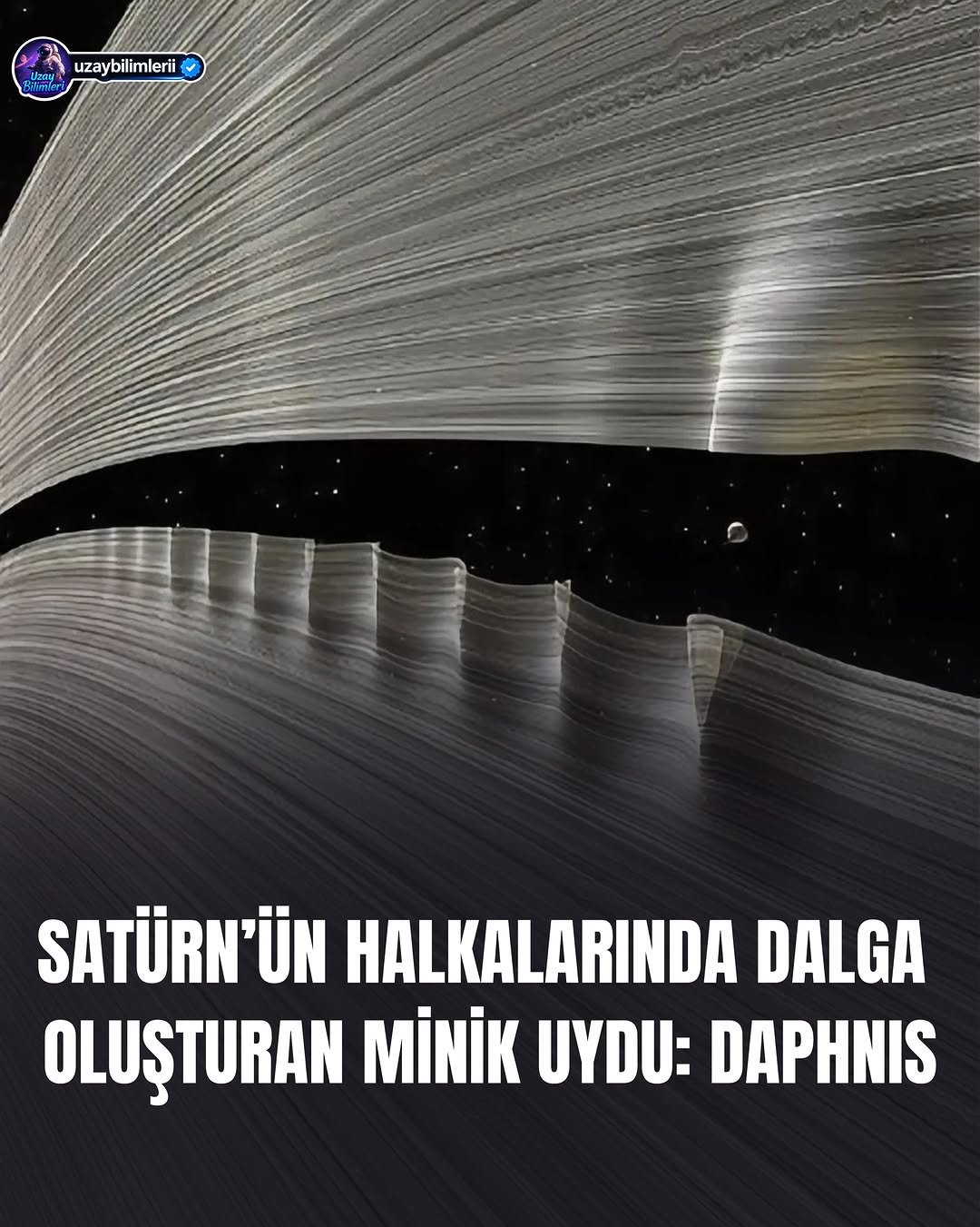 uzaybilimlerii 게시물 이미지: Daphnis adı verilen sadece 8 km genişliğindeki...