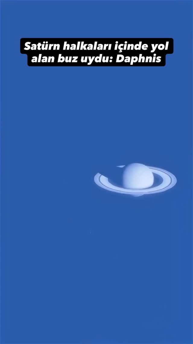 uzaybilimlerii 게시물 이미지: Daphnis, Satürn’ün A halkası içinde bulunan...