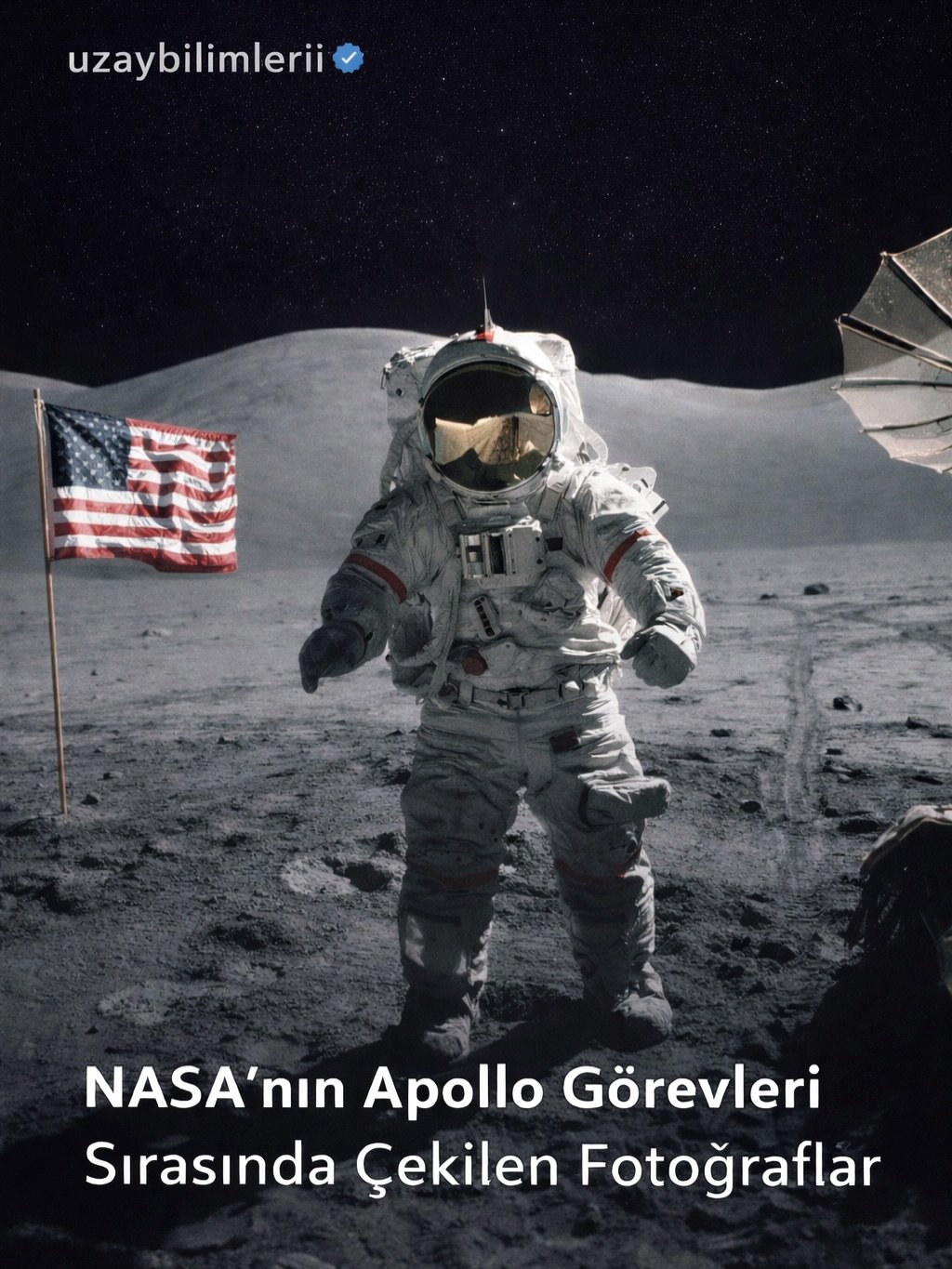 Photo by Uzay Bilimleri on March 02, 2026. May be an image of text that says 'uzaybilimlerii NASA'nın nın Apollo Görevleri Sırasında Çekilen Fotoğraflar'.