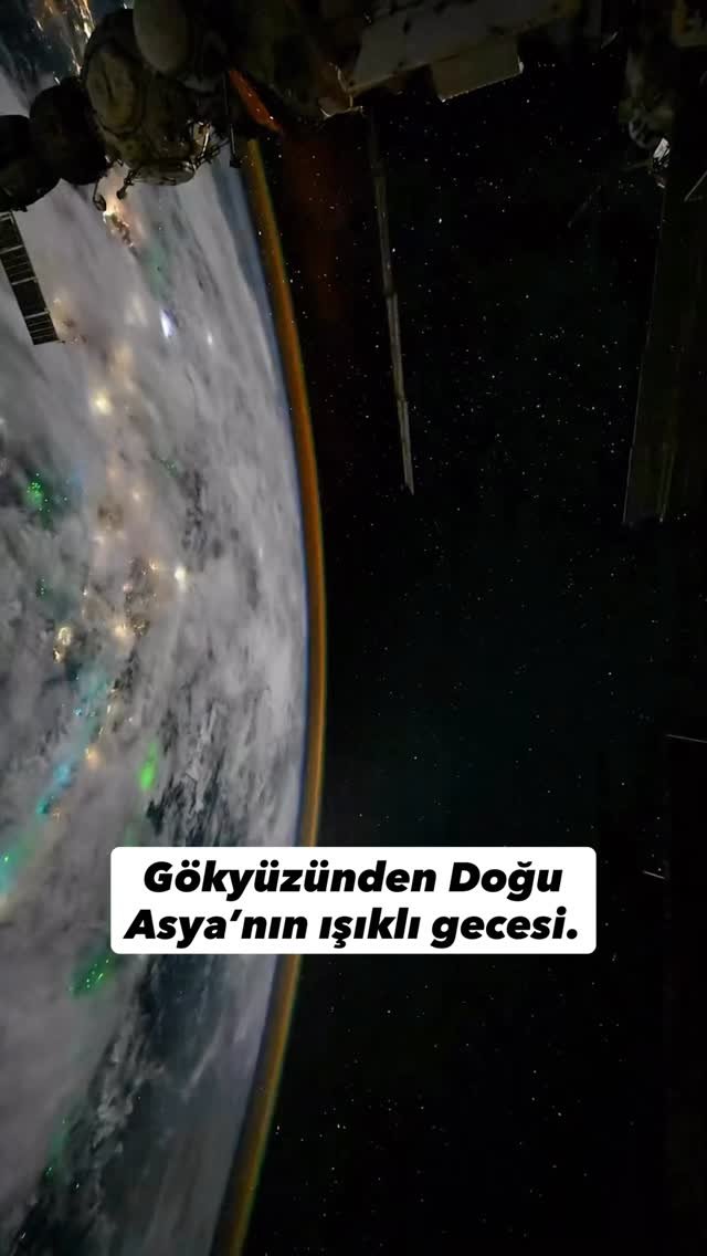 uzaybilimlerii 게시물 이미지: ISS’ten Doğu Asya’ya gece bakışı