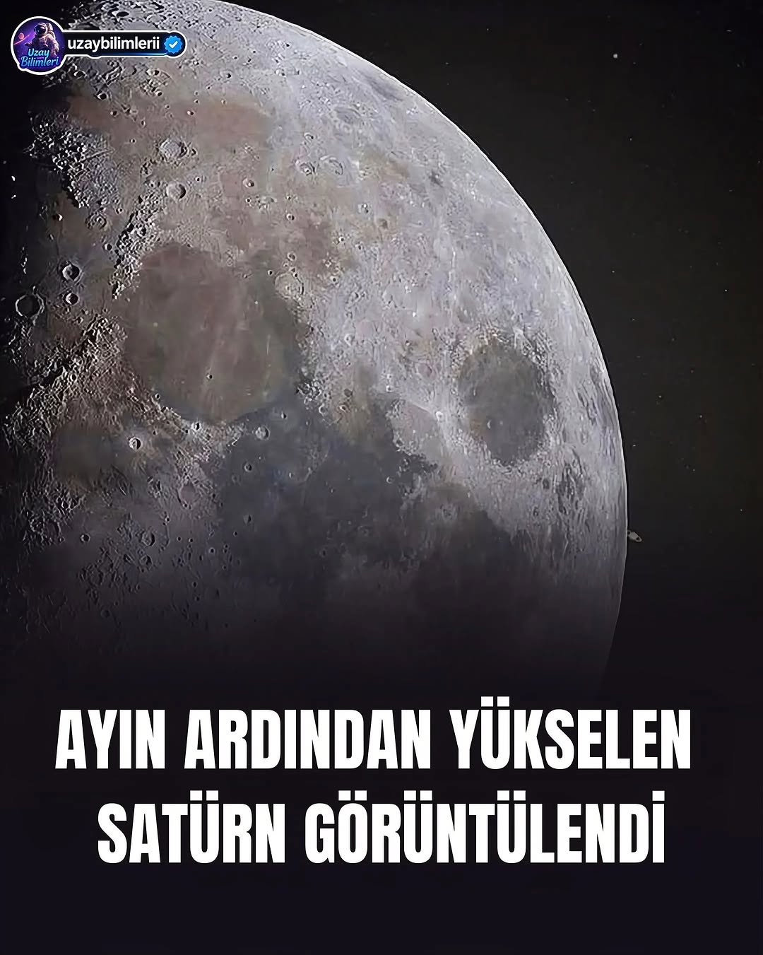 uzaybilimlerii 게시물 이미지: Ay ile Satürn’ün nadir gökyüzü buluşması...