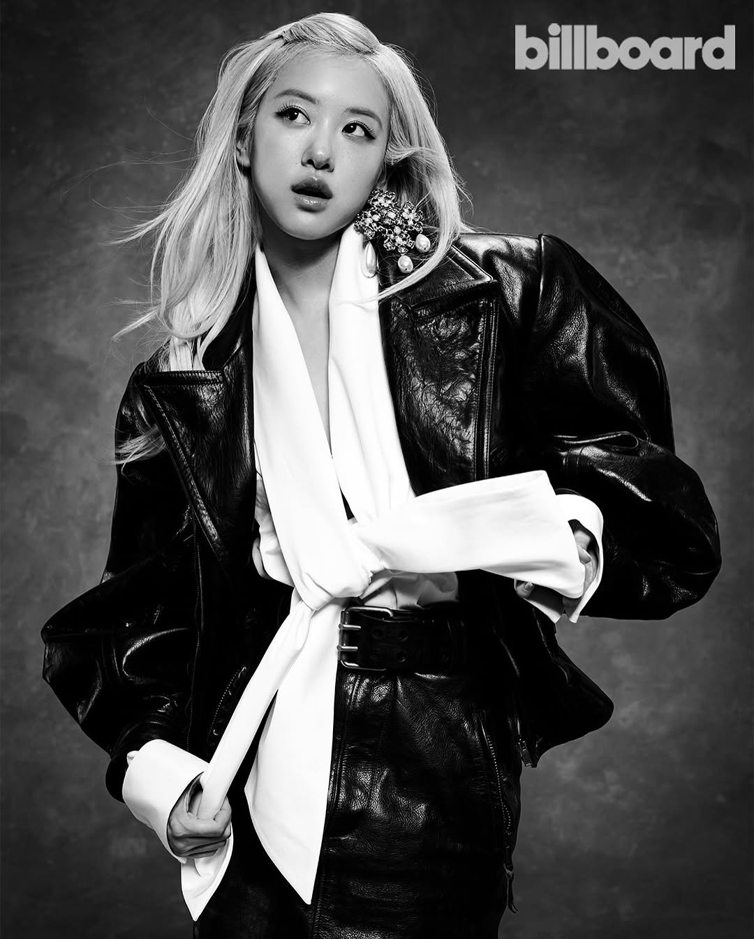 Photo shared by rosie on December 15, 2025 tagging @billboard, and @roses_are_rosie. May be an image of one or more people, bangs, blonde hair, makeup, top, magazine, poster and text that says 'billl billboard 10'.