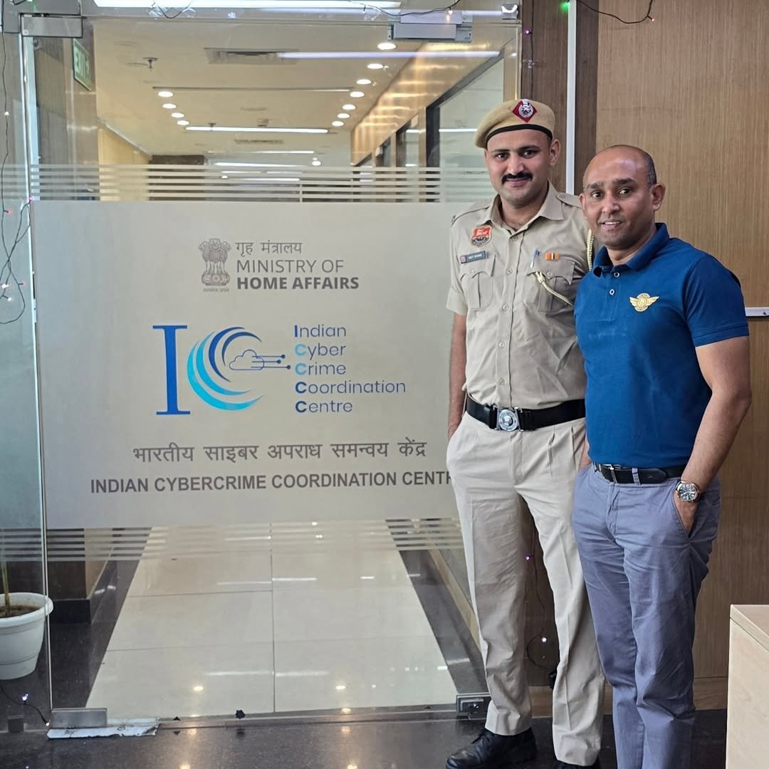 Photo shared by Raj Kumar Yadav on May 24, 2025 tagging @vardiwala0007, and @cyberdosti4c. May be an image of 2 people, people standing, hospital, office and text that says 'गृह मंत्रालय MINISTRY OF HOMEAFFAIRS HOME AFFAIRS IC Crime Indian Cyber Coordination Centre भारतीय साइबर अपराध समन्वय केंद्र INDIAN CYBERCRIME COORDINATION CENT'.