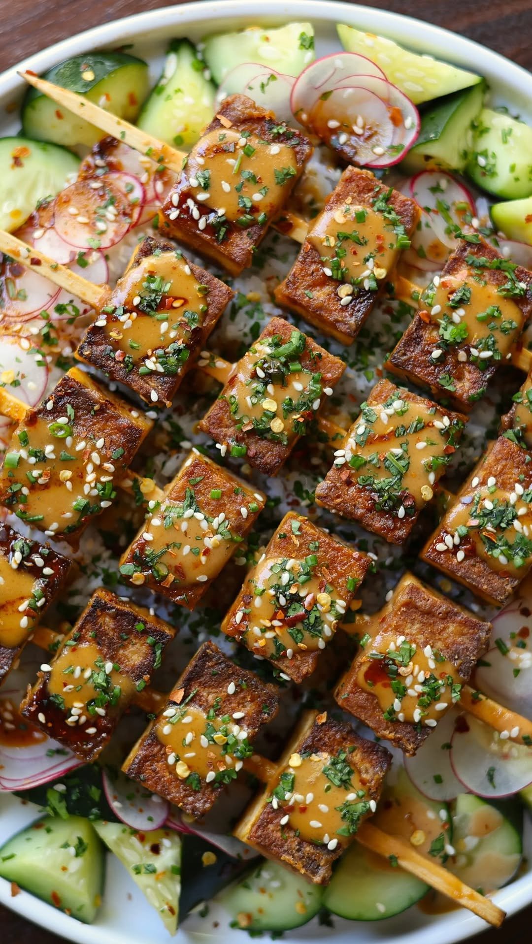vegscratchkitchen 게시물 이미지: PEANUT TOFU SATAY 🔥 comment “SATAY” to have...