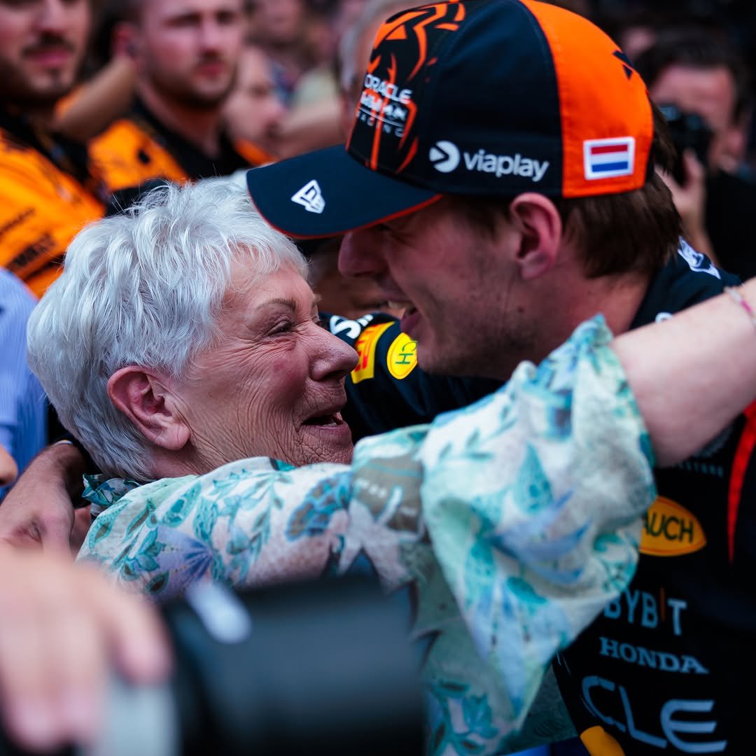 verstappencom 게시물 이미지: 2024 🔙 Celebrating in Barcelona with grandma...
