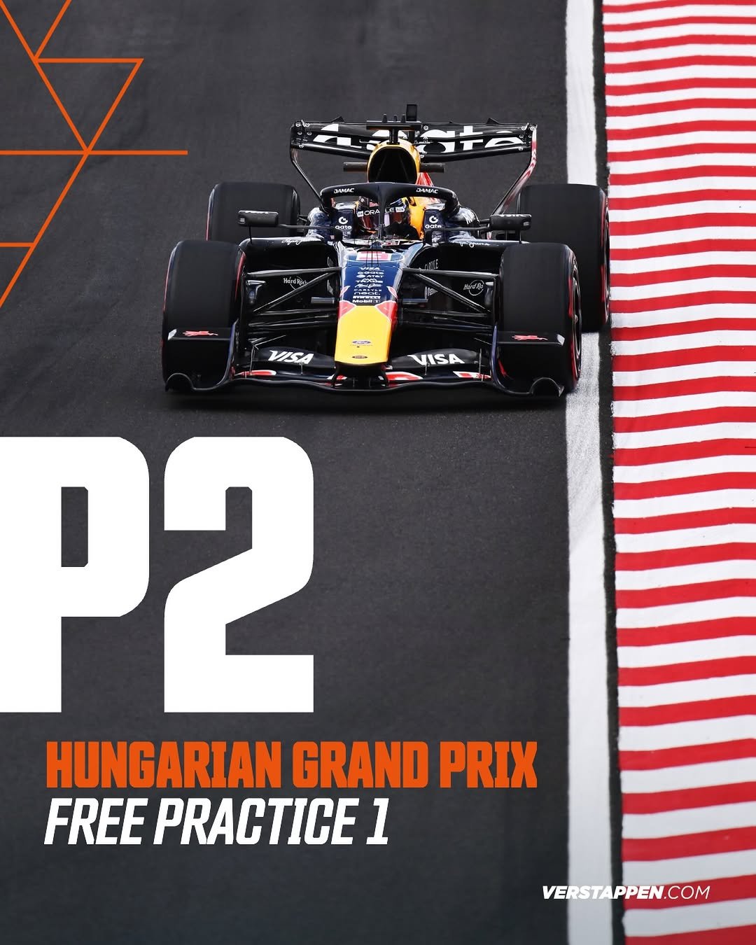 verstappencom 게시물 이미지: First session done in Hungary. Finishing P2...