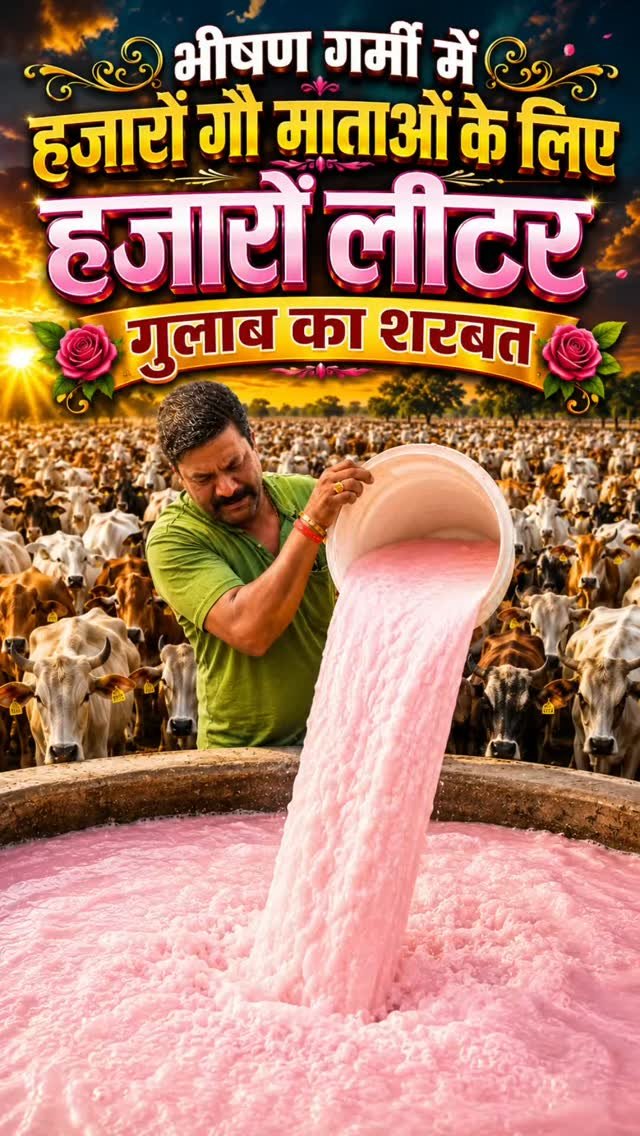 vickypansarivlogs 게시물 이미지: तपती गर्मी में हजारों गौ माताओं के लिए बनाया...