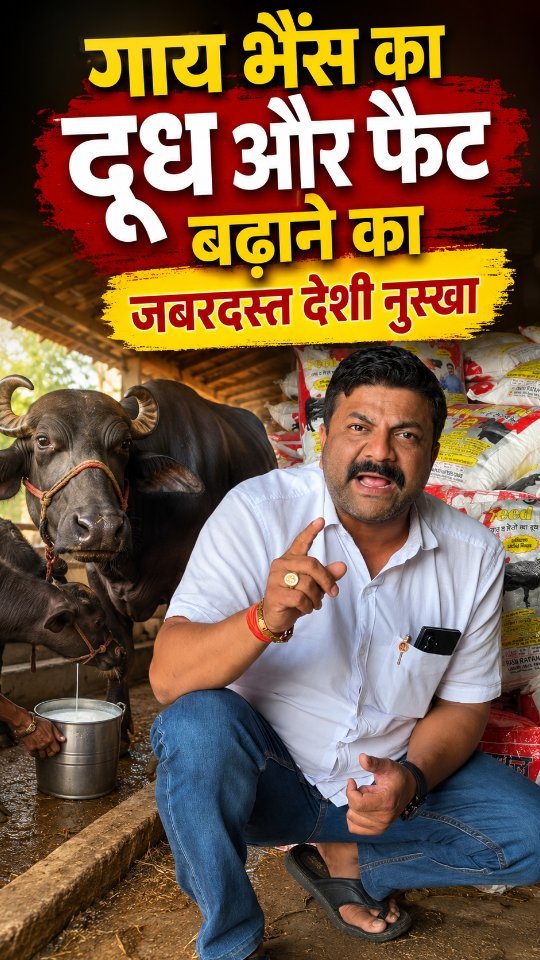 vickypansarivlogs 게시물 이미지: गाय भैंस का दूध और फैट बढ़ाने का जबरदस्त देशी...