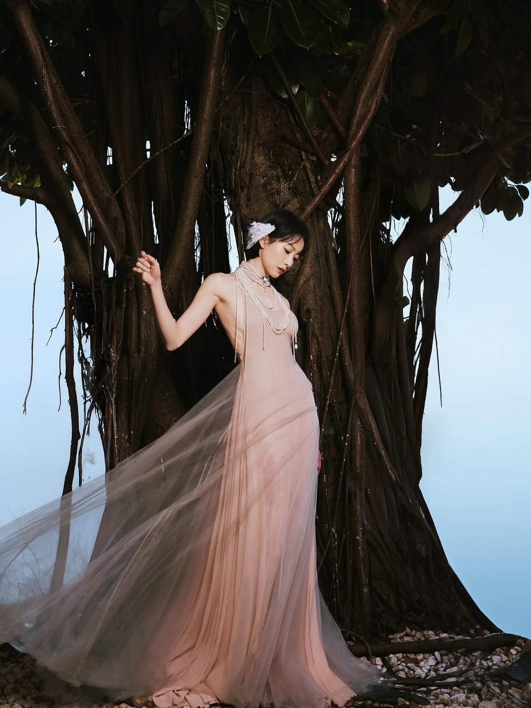 Photo by Victoria Song宋茜 on December 22, 2025. May be an image of gown, dress, outdoors and text.