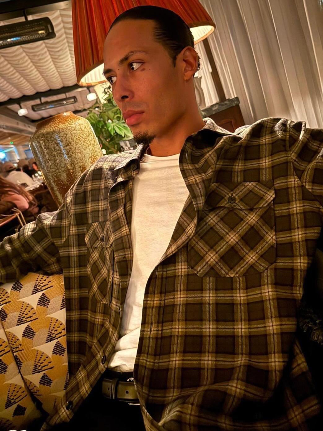 Photo by Virgil on December 16, 2025. May be an image of one or more people, flannel and text.