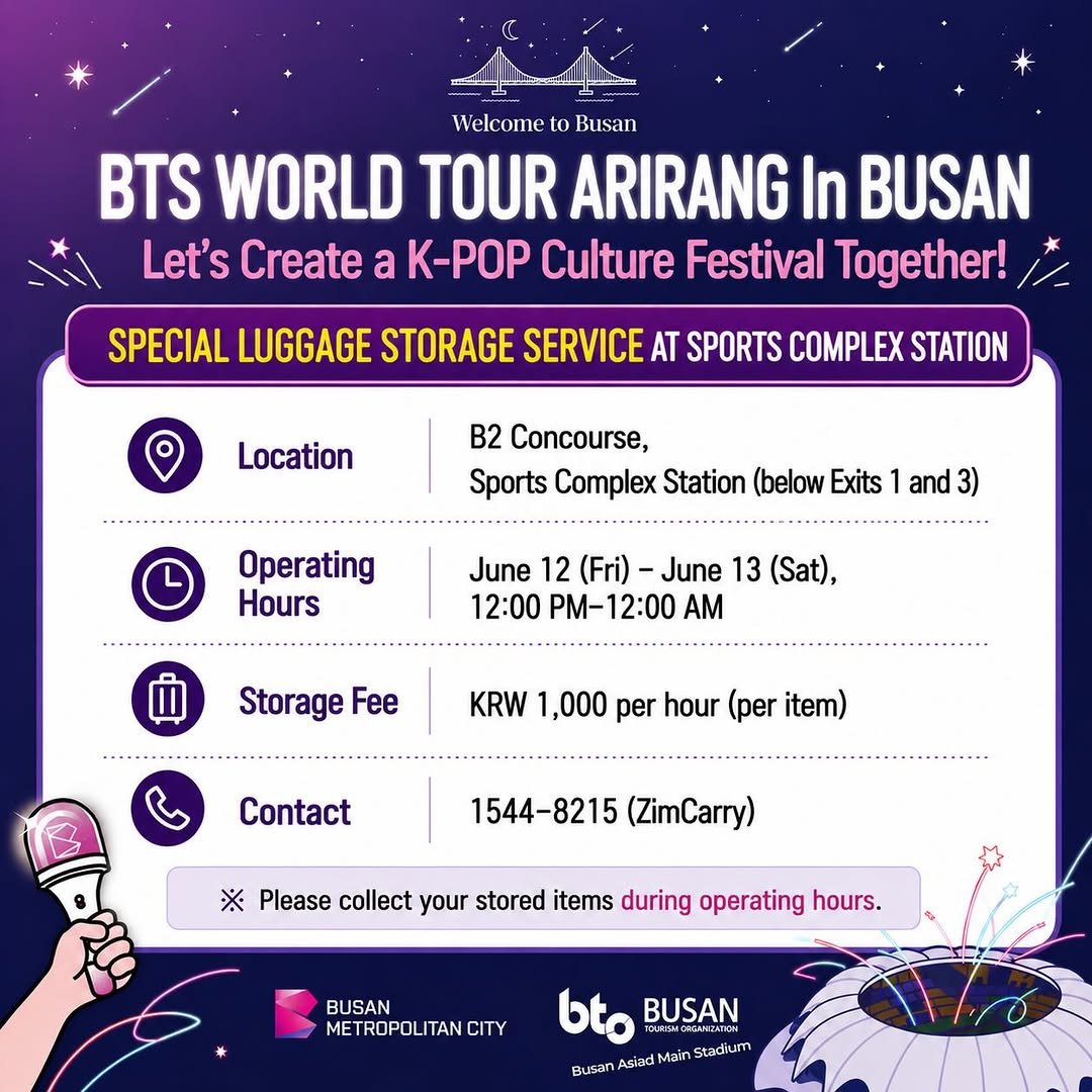 visitbusan.en 게시물 이미지: Special Luggage Storage Service at Sports...