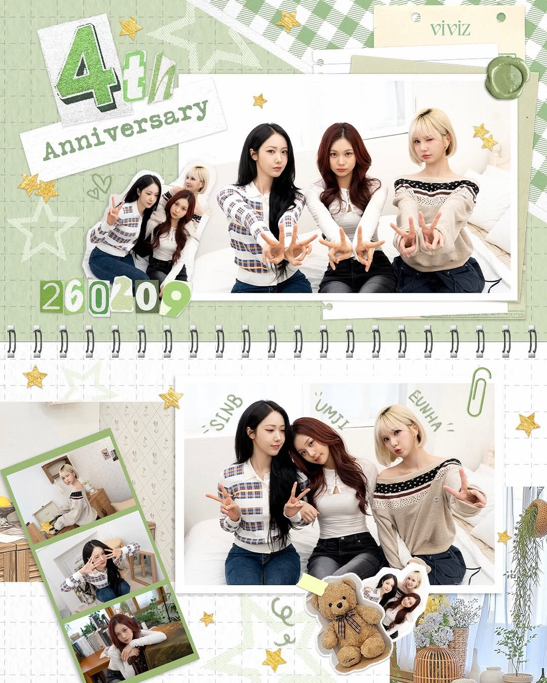 Photo shared by VIVIZ 비비지 on February 08, 2026 tagging @rlo.ldl, @bscenez, and @ummmmm_j.i. May be an image of calendar and text.