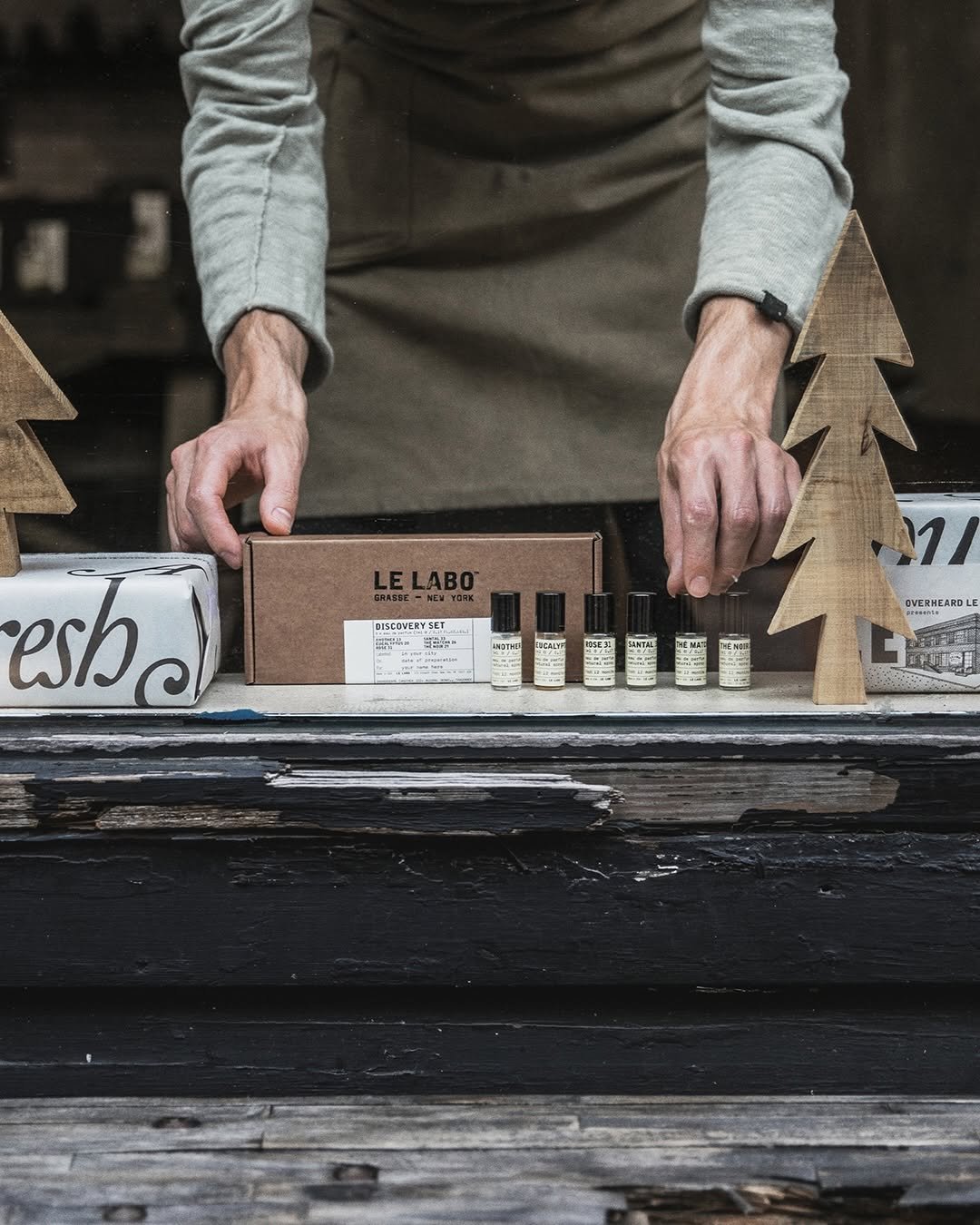 Photo by VOGUE KOREA on December 02, 2025. May be an image of fragrance, newspaper, bar soap, rack and text.