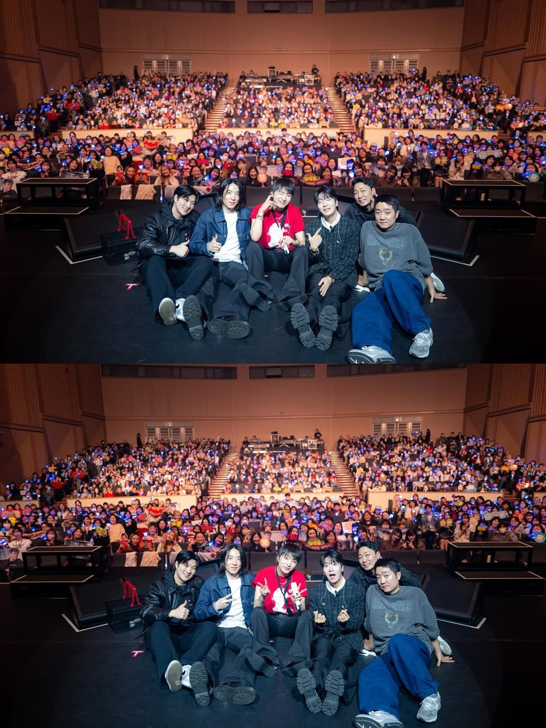 Photo shared by 강승윤 KANGSEUNGYOON on March 17, 2026 tagging @moonseoking, @ho_ryun_, @leejunghoon81, @juniiibass, and @string_chaaa. May be an image of clarinet, violin, crowd, concert and text.