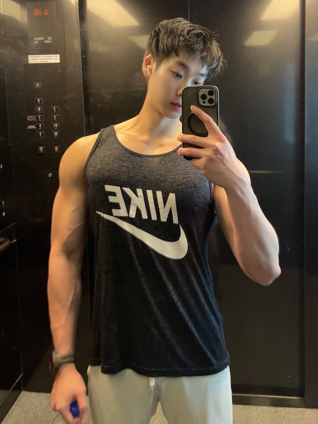 Photo shared by Walter Soh on November 08, 2025 tagging @babyhulk2.0. May be an image of one or more people, hair, biceps, tanktop, sportswear and text.