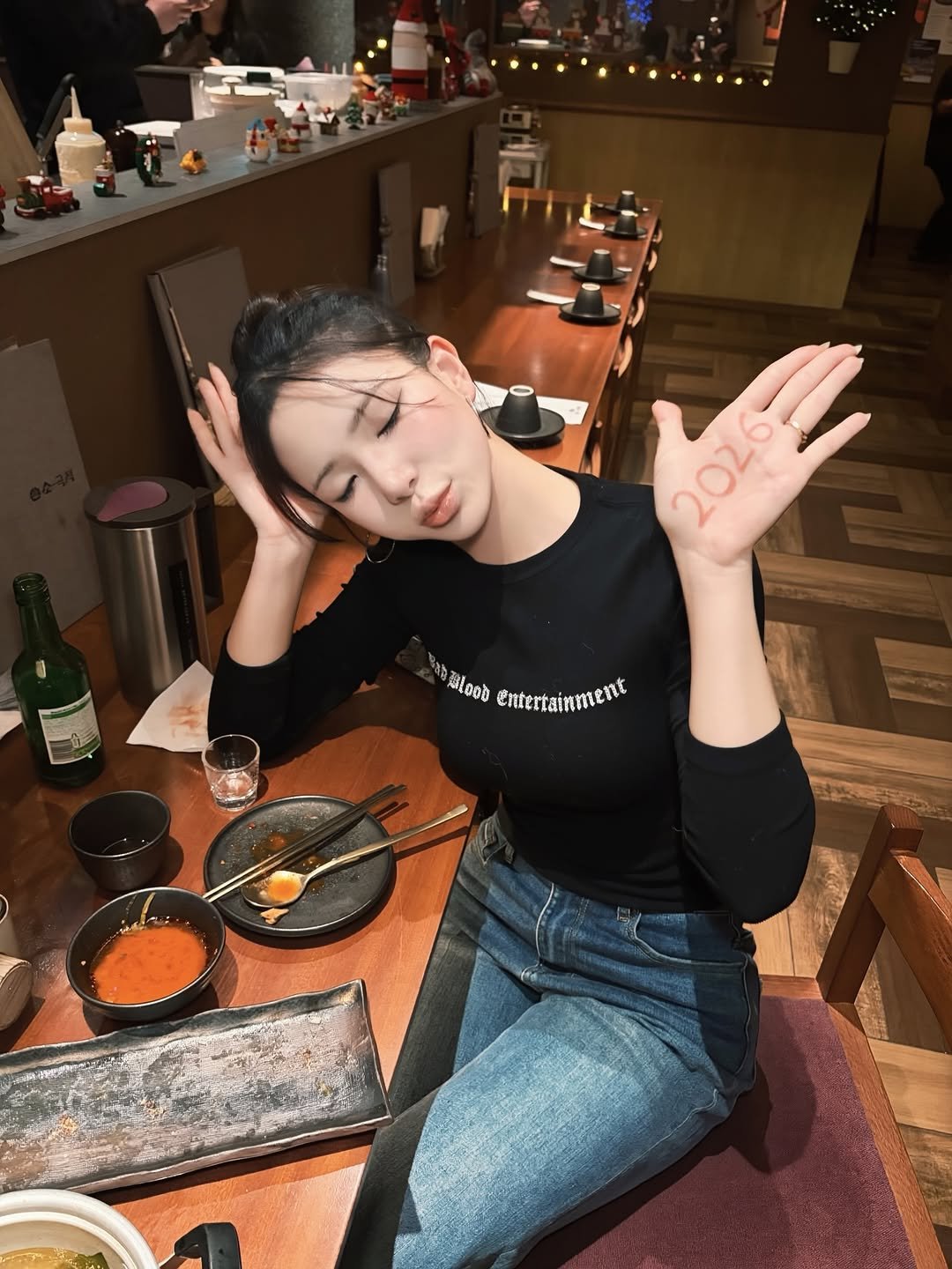 Photo shared by swan on January 02, 2026 tagging @badblood__official. May be an image of fondue and text.