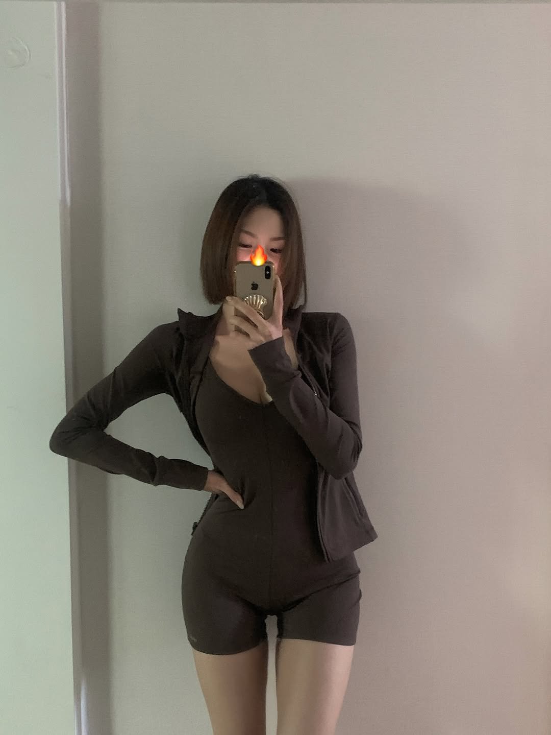 Photo by swan on August 10, 2025. May be an image of 1 person, jumpsuit, turtleneck and text.