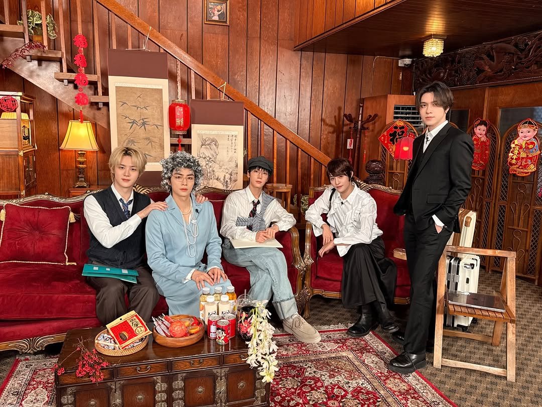 Photo by WayV on February 17, 2026. May be an image of one or more people, bangs, bolo tie and text.