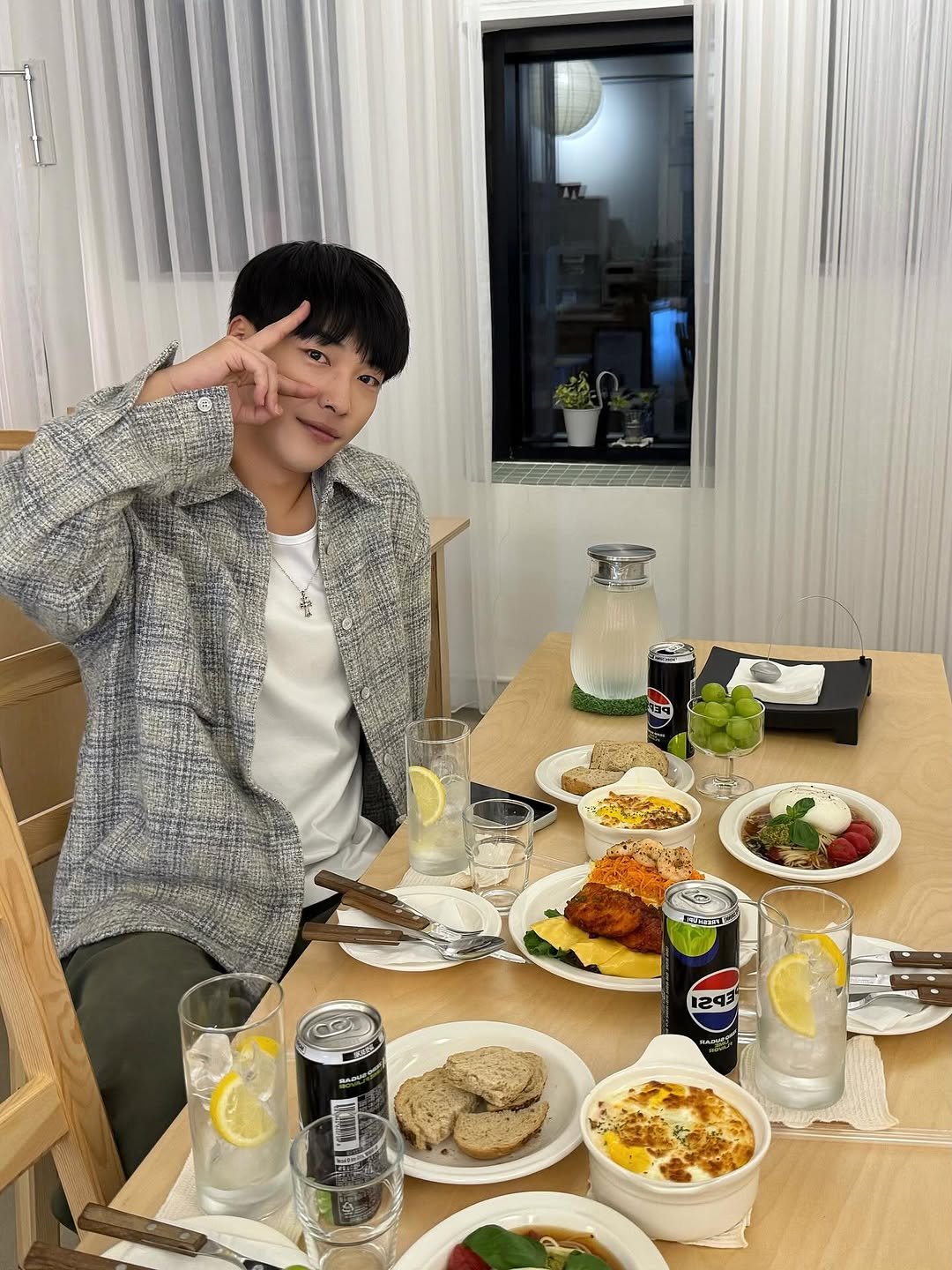 Photo shared by 우도환 on September 12, 2025 tagging @yoongicoffee.seoul. May be an image of 1 person and text.