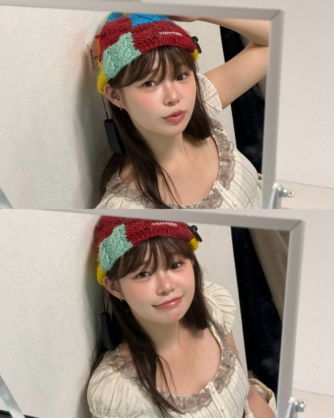 Photo by 위히 on September 27, 2025. May be an image of 2 people, braids, hat, beret and text.