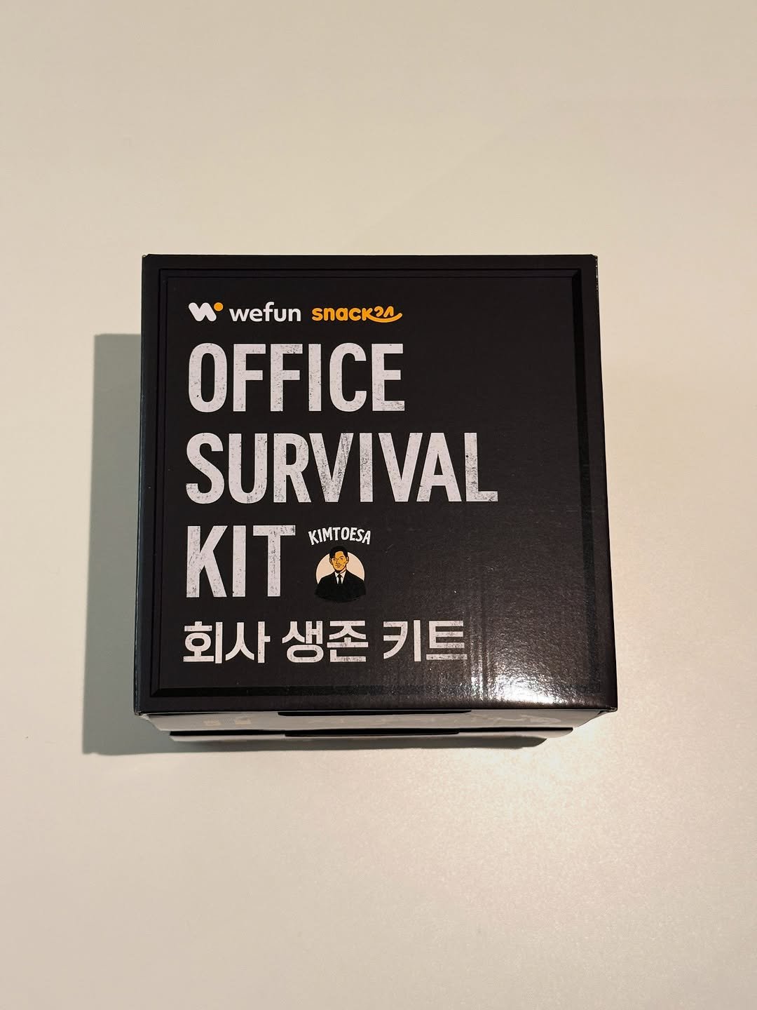 Photo shared by hansol wi | 브랜드마케터•브랜딩 on July 24, 2025 tagging @snack24_office. May be an image of stapler, box and text that says 'wefun Snack2 OFFICE SURVIVAL KIT KIMTOESA 회사 회사생존키트 "."" 생존 ة 키트 a 自年間'.