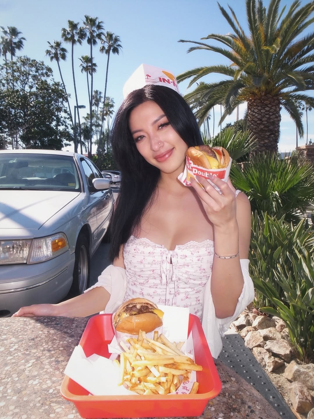 Photo shared by Winnie Chang on March 16, 2026 tagging @thejonnyadventures. May be an image of burger, french fries and text.