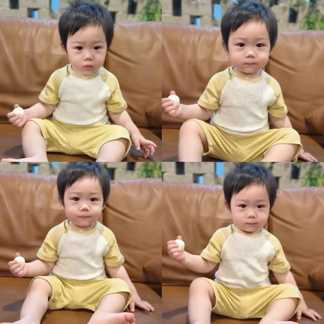 wit_and_baby 게시물 이미지: 사진보다 실물이 백배는 더 예뻐서 입히자마자 심쿵!
​워낙 에너자이저라 한시도...