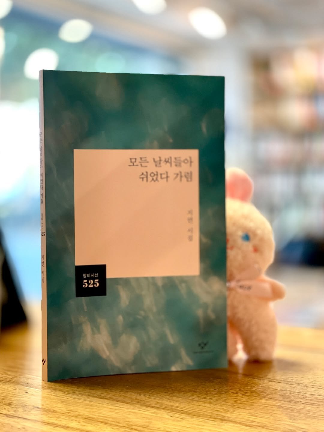 Photo by 시집서점 위트 앤 시니컬 on November 08, 2025. May be an image of diary, book and text that says '모든 날씨 날씨들아 들아 쉬었다 가립 525 525'.