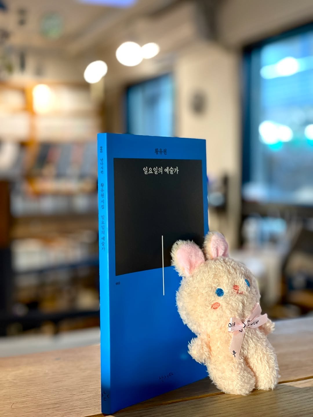 Photo by 시집서점 위트 앤 시니컬 on November 04, 2025. May be an image of ‎toy, matchbook, cornflower and ‎text that says '‎u 통유원 일요일의예술가 원 원 6 ف ره ov‎'‎‎.