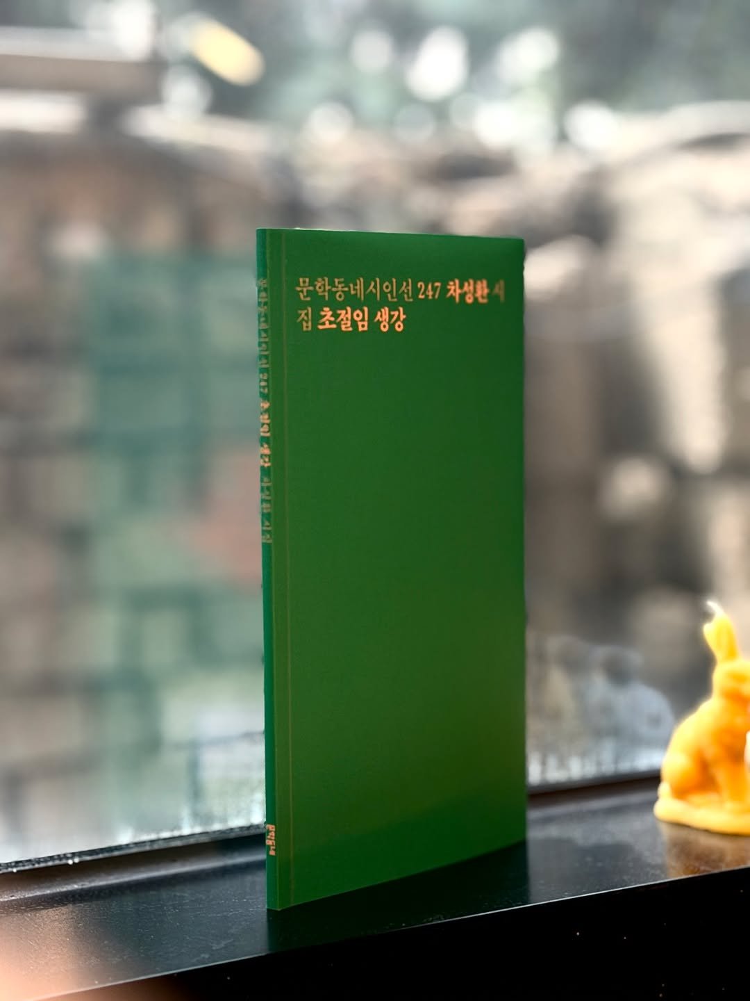 Photo by 시집서점 위트 앤 시니컬 on February 10, 2026. May be an image of diary, book and text that says '문학동네 문학동네시인선247차성 차성한 집초절임 집 생강'.