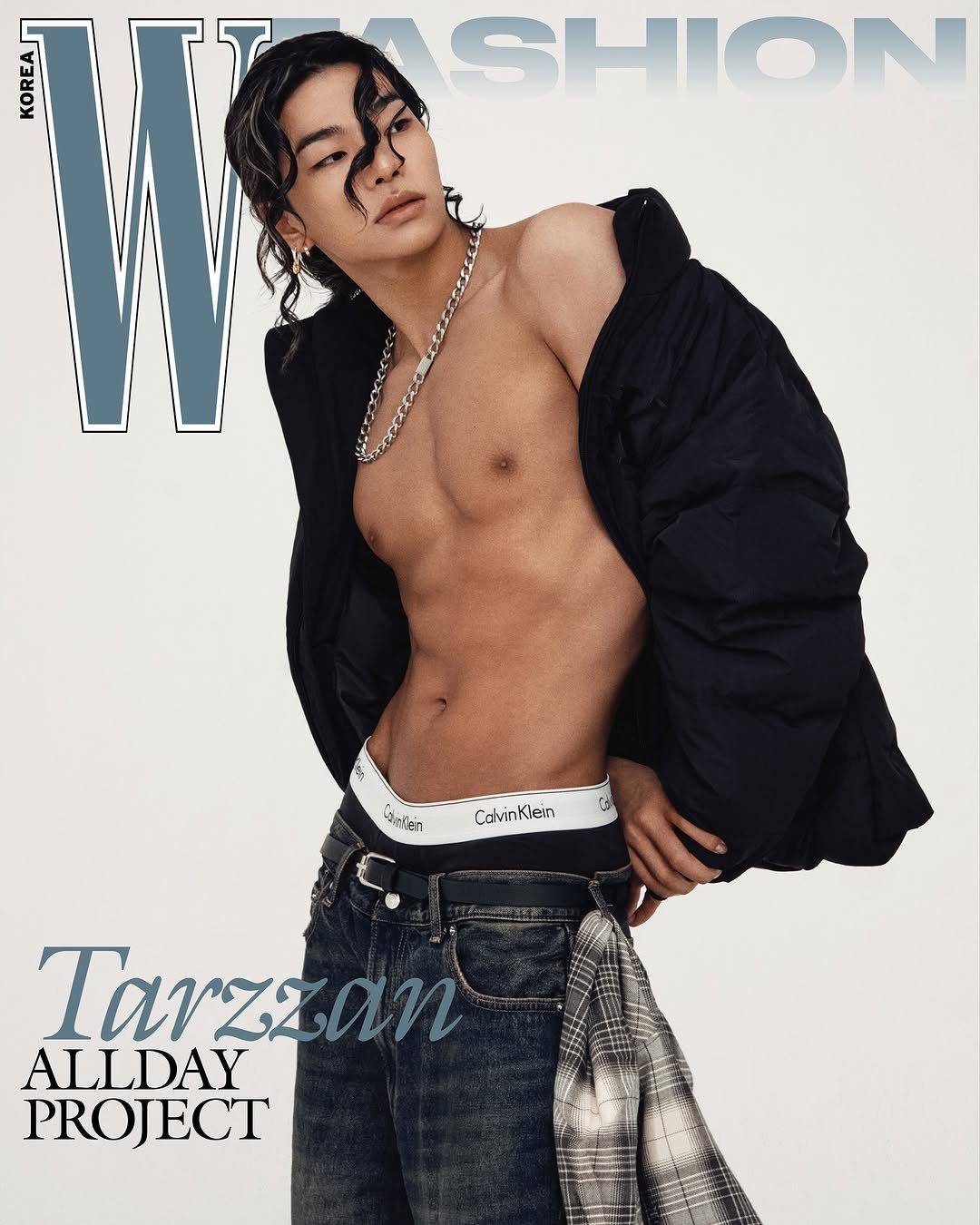 Photo shared by W Korea on November 13, 2025 tagging @tarzzan, and @allday_project. May be an image of magazine, poster and text.