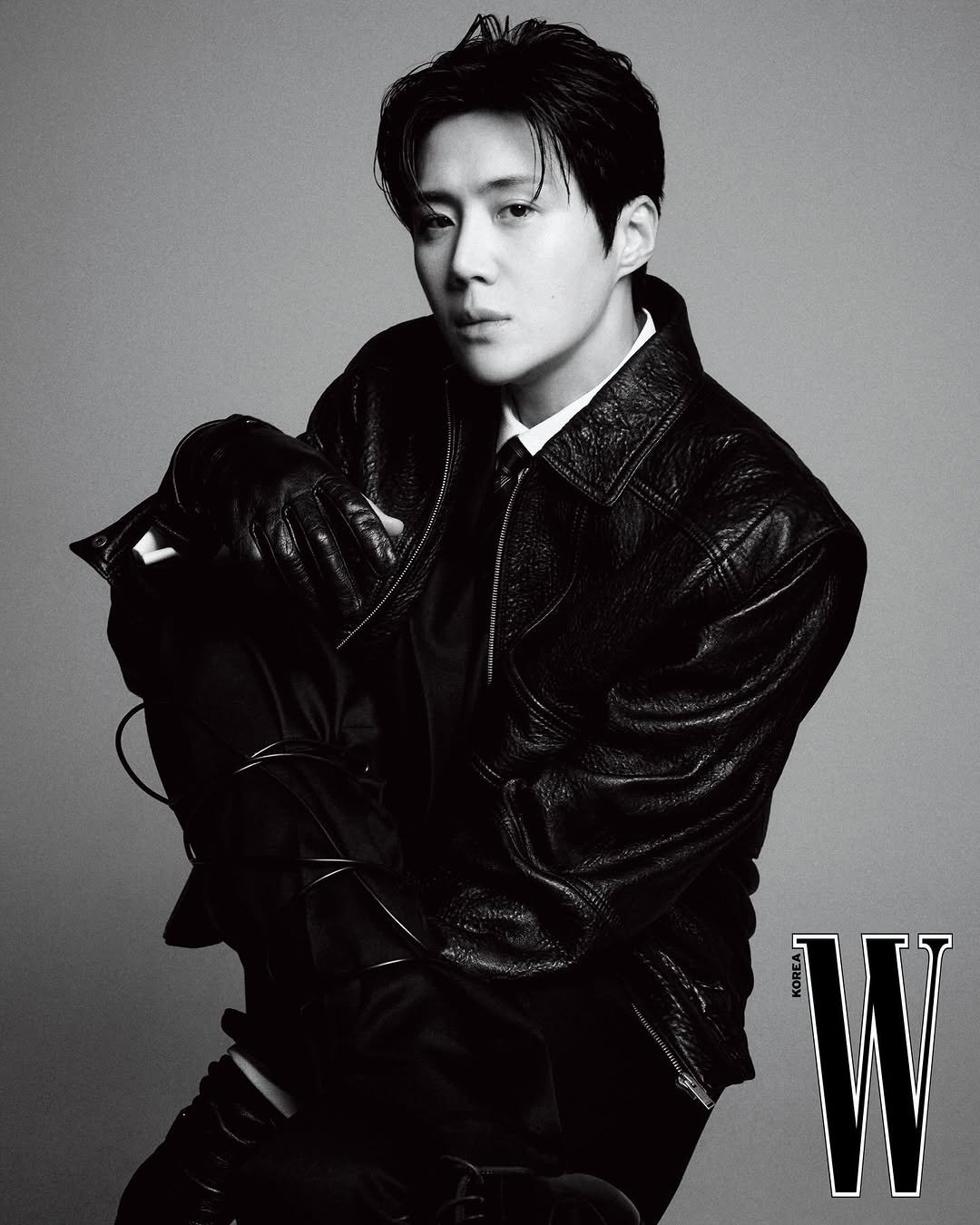 Photo shared by W Korea on December 28, 2025 tagging @seonho__kim. May be an image of bolo tie and text that says 'W'.