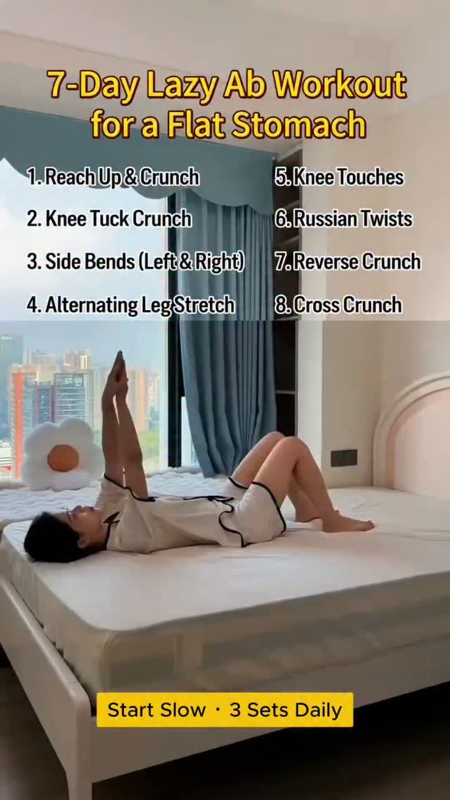 women_fitness93 게시물 이미지: 7 day lazy ab workout for a flat stomach...
